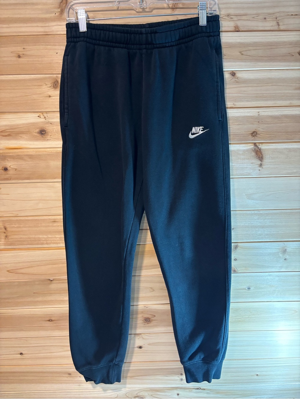 Nike Black Touth Joggers with White Logo